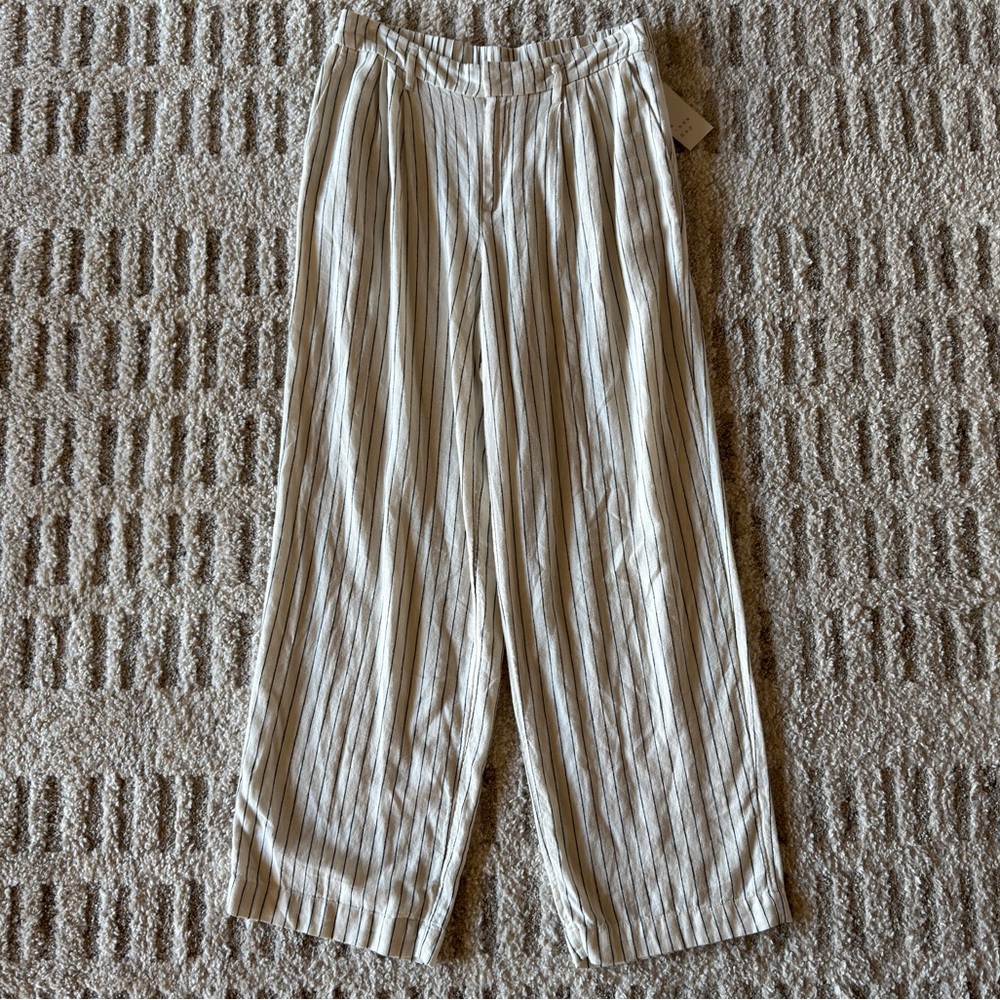 NWT Pinstripe Wide-Leg Pants